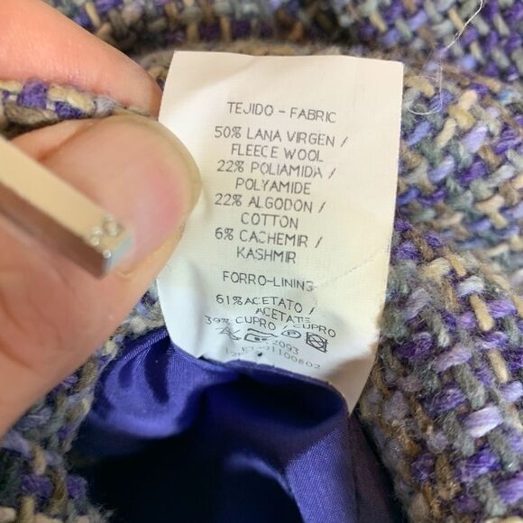 42 Purificacion Garcia Woven Tweed Jacket - Picture 4 of 6